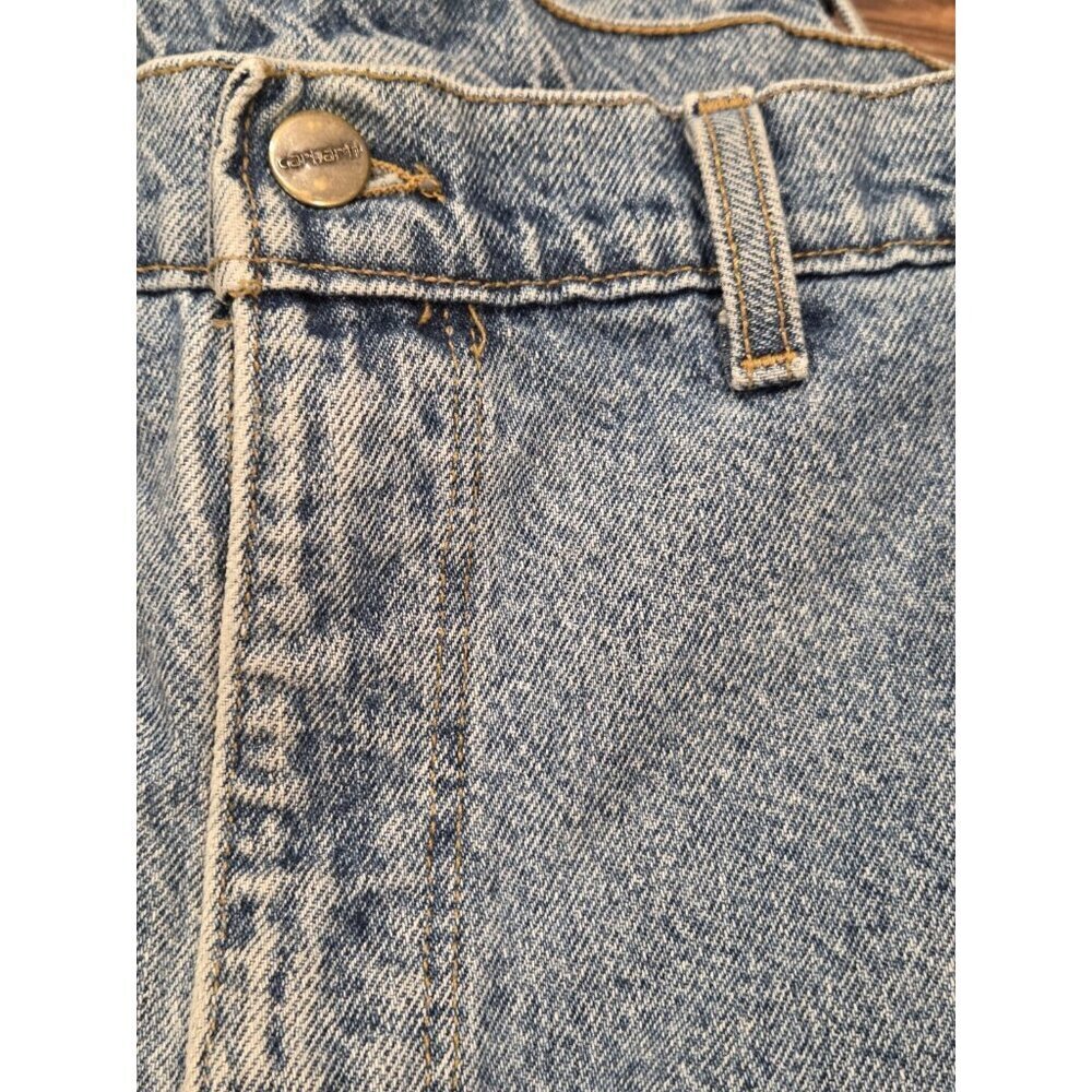 Vtg Carhartt Mens Flannel Lined Jeans Pants Denim Sz 44x24 Union Made USA - Picture 4 of 14